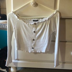 Off the shoulder crop top